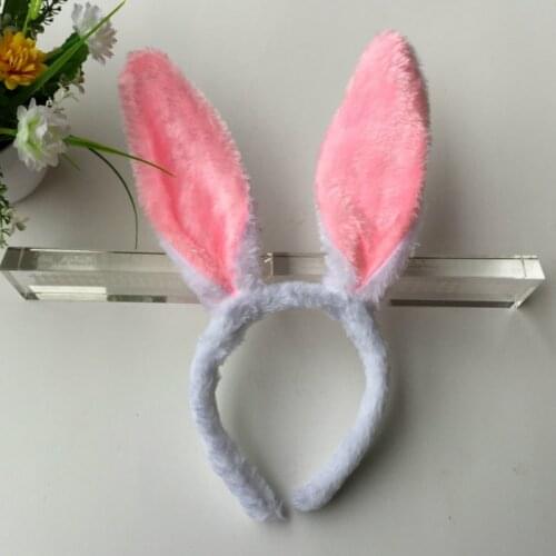 Korean Long Rabit Ears Soft Plush Headband Cute Woman Bunny Girls Headbands Fantastic Hair Accessories Festival Gifts 4 Colors