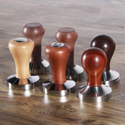 Espresso 51MM 58MM Coffee Tamper Mat Tampering Corner Mat Coffee Maker with Wooden Handle Barista Espresso maker Grinder