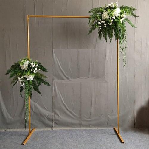 Square arch shelf wedding party event wedding props arch iron stand stage backdrop frame decorative artificial flowers stand