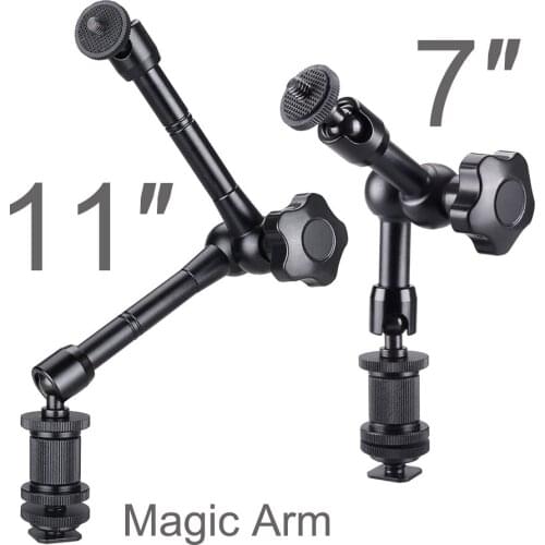 Metal Articulating Magic Arm Super Clip Crab Clamp for Flash LCD Monitor LED Video Light SLR DSLR Camera Accessory