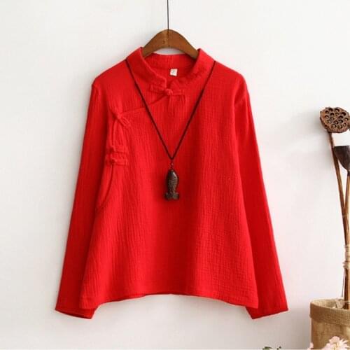 Fashion 2020 Womens brand Linen blouse Tops, female Long Sleeve Casual shirts Blouse Autumn Spring Shirts plus size S - 5XL 6XL