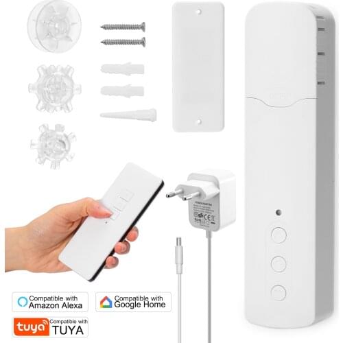 Tuya WiFi TM616EGWT Intelligent Pull Bead Curtain Motor Remote Controller Intelligent Household Hotel Electric Curtain Motors