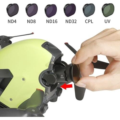 6Pcs Filters Kit for DJI FPV Combo Racing Drone UV/CPL/ND4/8/16/32 Filter Set Optical Glass Lens Camera Quadcopter Accessories