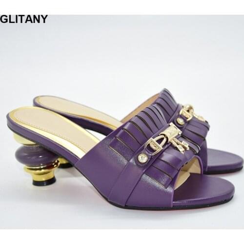 Latest Design African Women Wedding Shoes Decorated with Rhinestone Italian In Women High Quality African Wedding Shoe Plus Size