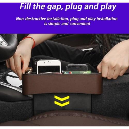 Car Seat Organizer Crevice Storage Box Car Organizer Gap Slit Filler Holder For Wallet Phone Slit Pocket Auto Car Accessories
