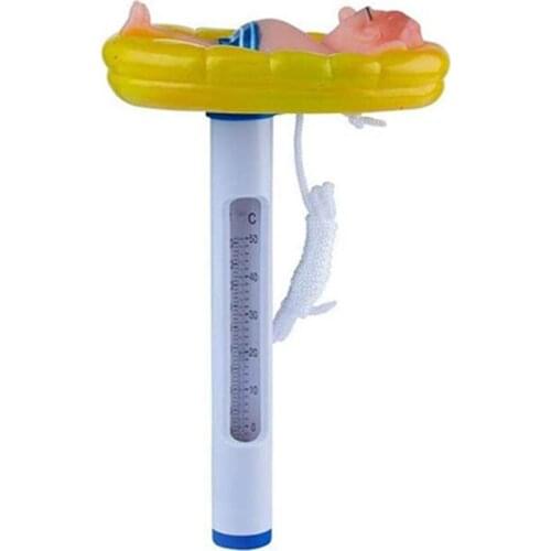 Floating Pool Thermometer, Floating Guy Large Size String for Outdoor/Indoor Swimming Pools, Hot Tub, Spa, and Pond