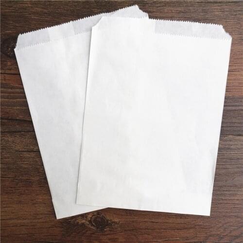 25/100pc handmade DIY candy gift bag 5x7in full kraft white style Treat craft paper Popcorn Food Safe Party Favor baking bags