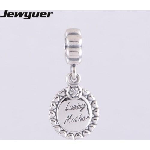 Fits European brand Bracelets DIY Making 925 Sterling Silver Jewelry Family Gift Loving Mother Dangle Charms Wholesale DA069