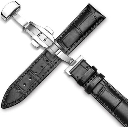 Calf Top Leather Watchband 18mm 19mm 20mm watch strap 22mm watch band 21mm 24mm Genuine Leather Watch Band Croco Matt Watch Strap for Tissot Seiko Longines