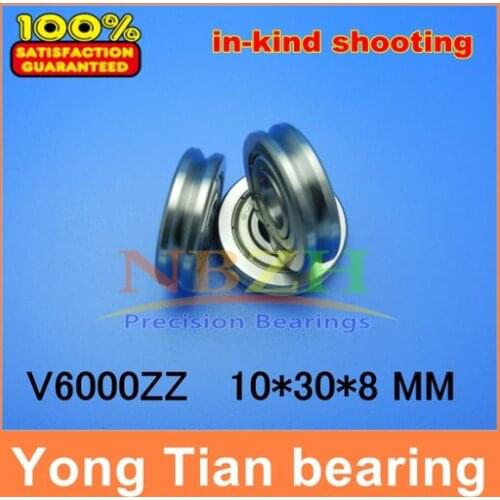 Outer ring V grooved straightener guide wheel bearings A1001 2Z V6000ZZ V90 10*30*8 mm pulley bearings V groove width 3.5 mm
