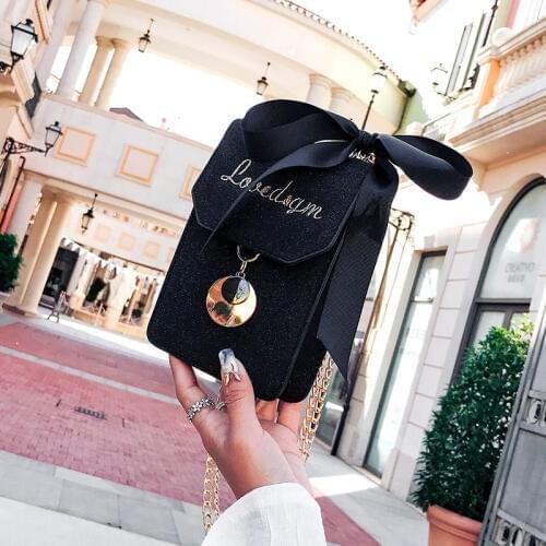 Sendefn Fashion Mini Messenger Bags Chain Shoulder Bags Summer Women Beach Bag Bow single-shoulder bag