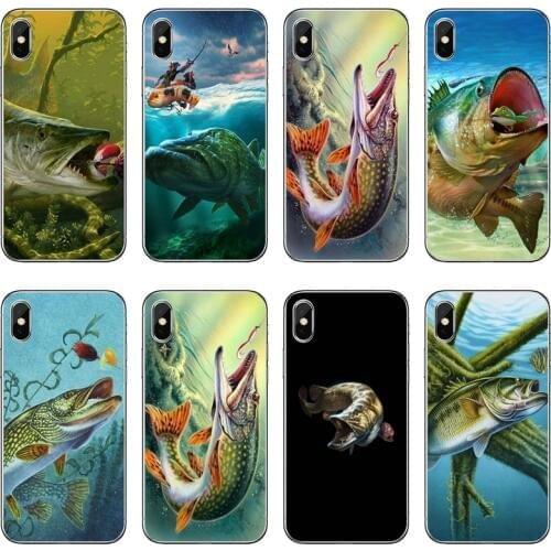 Pike Fish Art Fishing Lure Silicone Phone Case For Huawei P30 P20 Pro P10 P9 P8 Lite Y5 Y6 Y7 Y9 Prime P Smart Plus 2018 2019