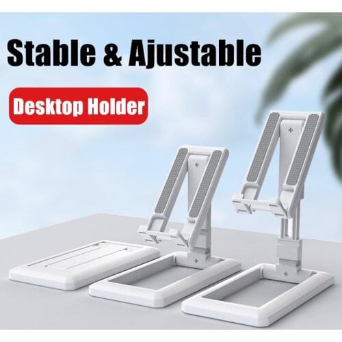 Foldable Tablet Smartphone Desktop Holder Stand for iPad iPhone Samsung Xiaomi Kindle Adjustable Mobile Desk Holder Bracket