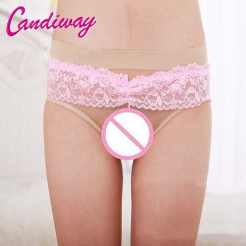 Hot Sexy Lingerie Women Lace Exotic Panties Intimates Sexy Temptation Pearl Pink Masturbation Sexy Thong Underwear Perspective