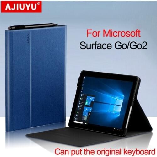 Smart Case Cover For Microsoft Surface Go 10.1 Tablet Case For Surface Go2 10.5" Soft Leather Shell Put Keyboard Protective Case