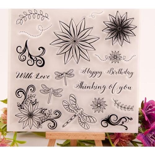 Spring Flower Clear Stamps Rubber Stamp for DIY Scrapbooking Card Making Album Photo Paper New 2020 Stamps Handmade Decoration