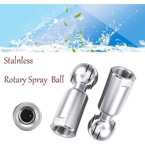 1/2 inch Rotating Cleaning Ball Stainless Steel Spray Ball Sanitary Female Thread CIP Tank Clean Head 360 Degree Coverage Wash