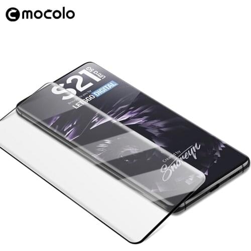 Mocolo for Samsung S21 Ultra Screen Protector Fingerprint Unlock Curved Edge 9H 3D Tempered Glass for Samsung S21 Ultra