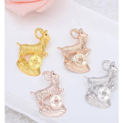 New Gold jewelry garment animal broches small muslim hijab pins wedding Sheep brooch Beautiful Brooches for women X1576