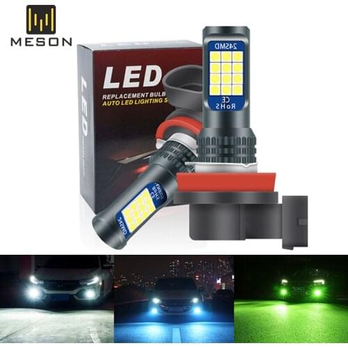 1Set Fog Light H7 H4 H8 H11 H16 9005 HB4 3030 LED 24 Smd Lamps For Cars Mini Headlight Bulbs Super Bright 8000K 3000K Auto 12V