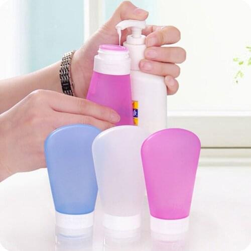 1PC Silicone Refillable Bottles Set Portable Outdoor Shampoo Travel Package Gel Lotion Cosmetic Bottles