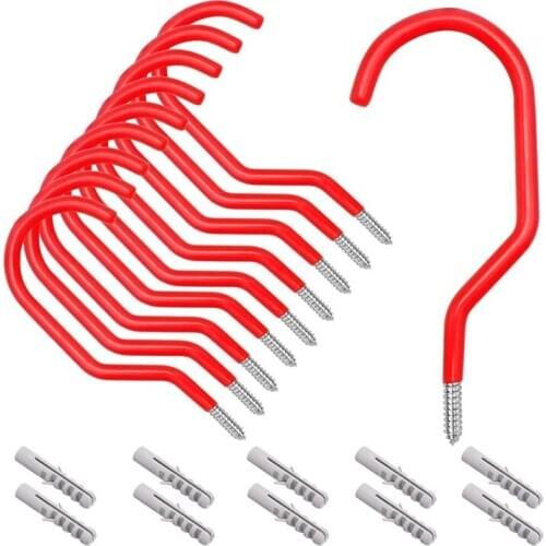 10Pcs Heavy Duty Bike Storage Hooks, Hardware Screw-in Garage Storage Ceiling Hanger, Perfect Hooks for Garage Ceiling CNIM Hot