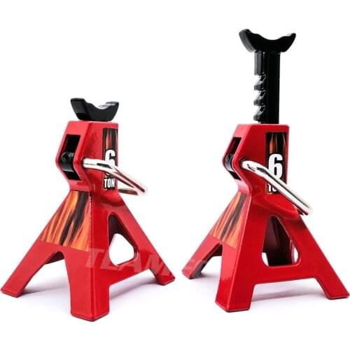 2pcs Metal 6 Ton /3 Ton Scale Jack Stands Height Adjustable Repairing Tool For 1/10 RC Crawler Truck Trx-4 Trx4 Axial SCX10 S321