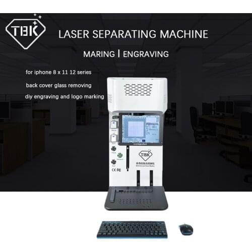 2020 TBK-958B New Version Laser Separating Machine Fiber Laser Engraving Machine For IPhone12 Series 6-11Pro Back Glass Remover