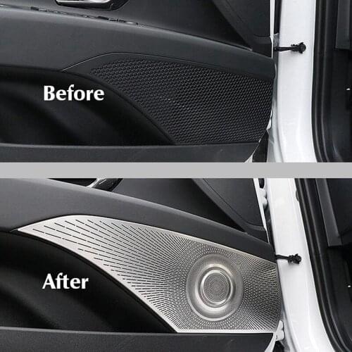 Car Accessories 4Pcs Car Door Audio Speaker Decor Cover Loudspeaker 3D Trim Sticker for Hyundai Elantra CN7 2021