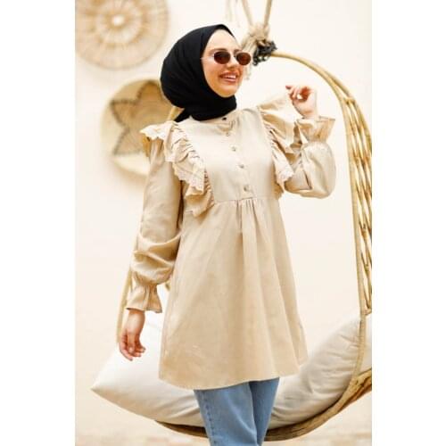 Bestenur Women's Ruffle Shirts