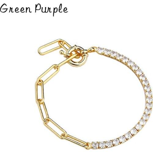 Zircon Bracelets Gift For Women 925 Sterling Silver Luxury Personalized Chain Bracelet Joyeria Fina Para Mujer Jewelry 2021 NEW