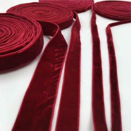 6/9/25mm Double Face Nylon Wine Velvet Ribbon Wedding Party Decoration Handmade Gift Wrapping t DIY Christmas 1/3/5Yard