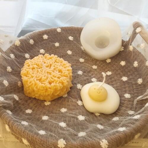 New Smile Poached Egg Silicone Candle Mold DIY Fried Egg Shape Candle Molds for Candle Making Resin Mould Baking Cakes