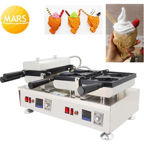 MARS Digital Ice Cream Taiyaki Waffle Maker 110v 220v Taiyaki Machine Fish cake making machine