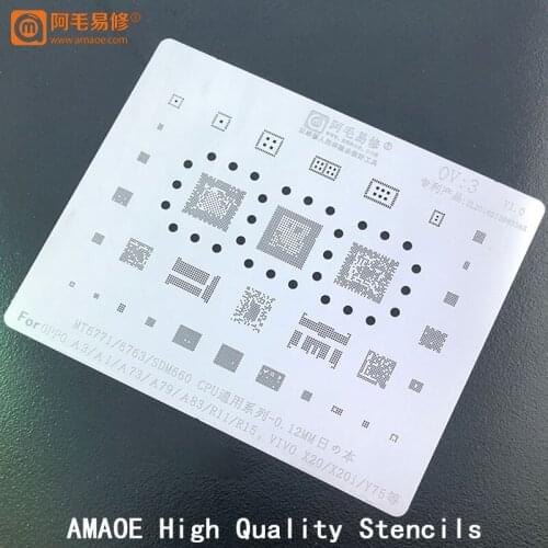 MT6771/MT6763/SDM660 CPU EMMC For Oppo A3/A1/A73/A79/A83/R11/R15 X BGA Reballing Stencil Tin BGA Reball Stencil Solder Template
