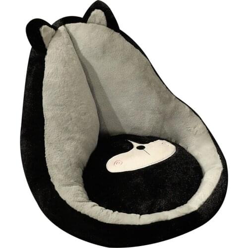 Cartoon Seat Cushion For Office Chair Non Slip Plush Chair Cushion Semi-Enclosed Student Seat Back Cushions Home Decorative