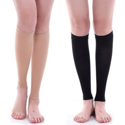 Fashion Unisex Leg Calf Sleeves Socks Men Women Compression Sox High Quanlity Solid Elastic Calf Compression Stockings