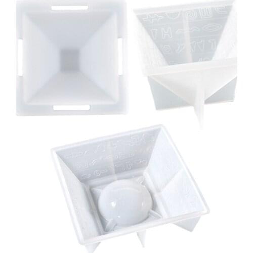 Pyramid Ashtray Epoxy Resin Mold Smoke Ash Storage Box Casting Silicone Mould DIY Crafts Ornaments Making Tools T84A