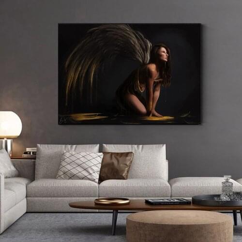 Poster Wall Art Canvas Painting Figure Print Sexy Woman Abstract Scandinavian Art for Living Room Home Decoration Unstretched