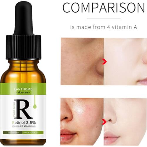 Retinol 2.5% VC /VA Facial Anti Wrinkle Serum Remove Dark Spots Collagen Serum Anti Aging Essence Whitening Face Serum