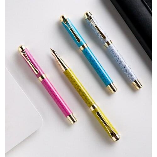 Light Luxury Pattern Matel Fountain Pen Business Office Gift Pen Male Student Teacher Practice Calligraphy Pen