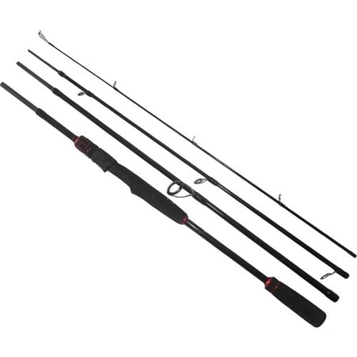 ZXZ Fishing Rod Carbon Spinning Fishing Tackle 2.4m 4 Segments Multifunction Pole Telescopic Travel Fishing Rod