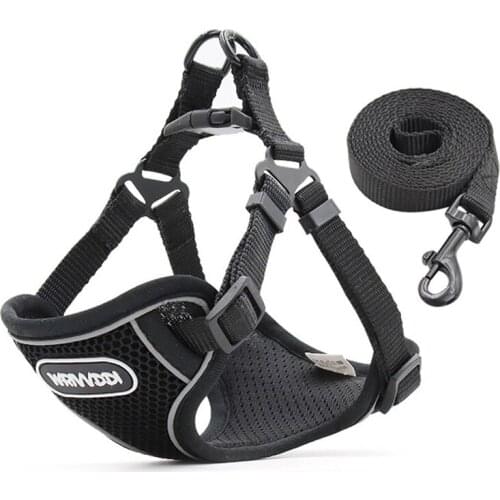 Reflective Pet Leash Breathable Mesh Dog Adjustable Harness Detachable Dog Rope Light Pet Leash Walking Lead Leash For Dogs