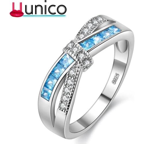 UUNICO 2018 fashion look simple AAA + zircon ring to send his girlfriend a gift wedding jewelry