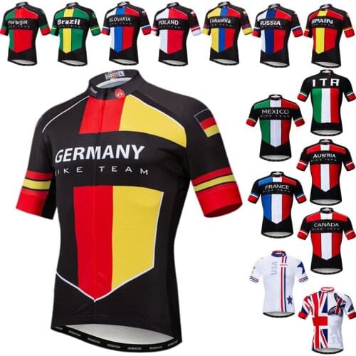 Germany National Team Cycling Jersey Men Pro Cycling Clothing Tops Summer MTB Bike Jersey Quick Dry Bicycle Shirt Cycle Wear