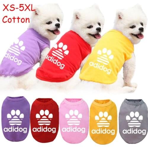 Xs-5xl Summer Dog Clothes 100% Cotton Brand Dog Vest For Large Small Mediue Pets Breathable Dogs T-shirt French Bulldog Golden