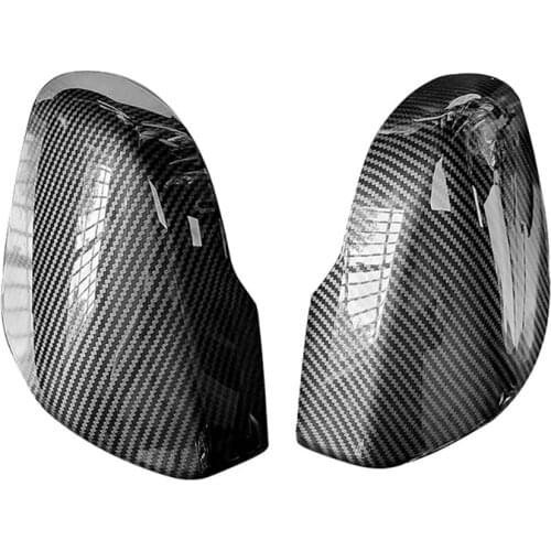 Carbon Fiber Car Rearview Mirror Cover Trim with Rain Eyebrow Blind Corner for Subaru Forester XV Outback Legacy 2018