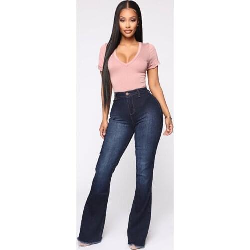 Skinny Jeans Women 2021 New High Waist Slim Fit Elastic Straight Washed Street Wear Micro Flared Pants Pants Bootleg Jeans