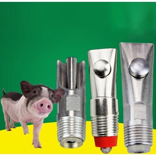 10pcs veterinary Pig drinking water Mouth pure Stainless steel duckbill automatic piglet waterer With filter