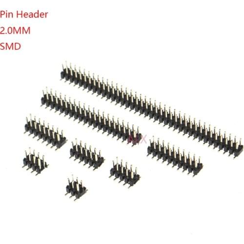 10PCS SMD SMT 2*2/3/4/5/6/7/8/9/10/12/16/20/40/ PIN double row male PIN HEADER 2.0MM PITCH Strip Connector 2X/6/8/10/20